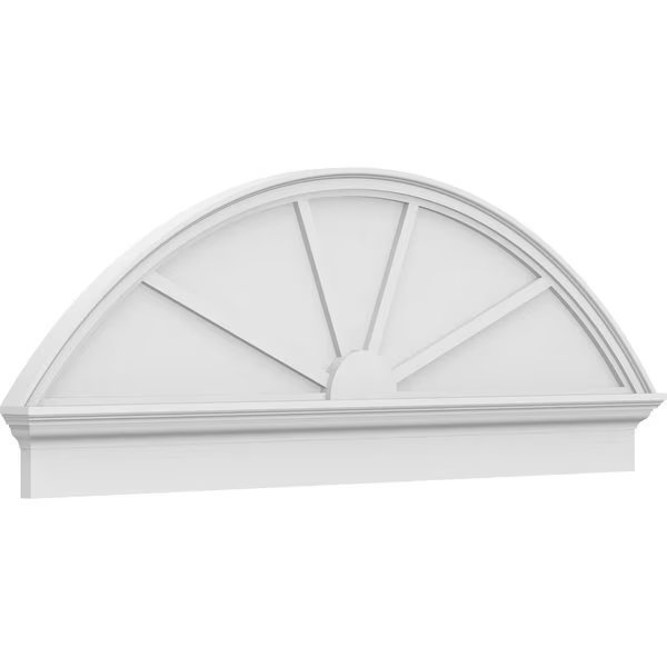 Segment Arch 4 Spoke Architectural Grade PVC Combination Pediment, 62